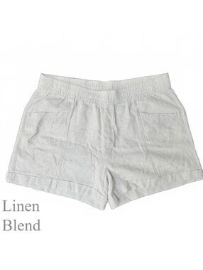 NWOT light beige off white linen blend shorts, old navy, large